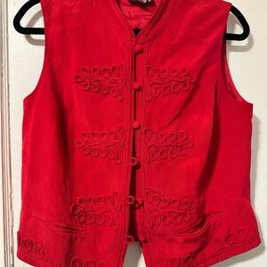 Spenser Jeremy Bold Red Silk Top